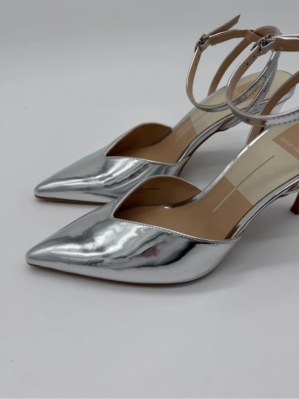 Dolce Vita Karmen Pumps Silver Ankle Strap Womens - 7M